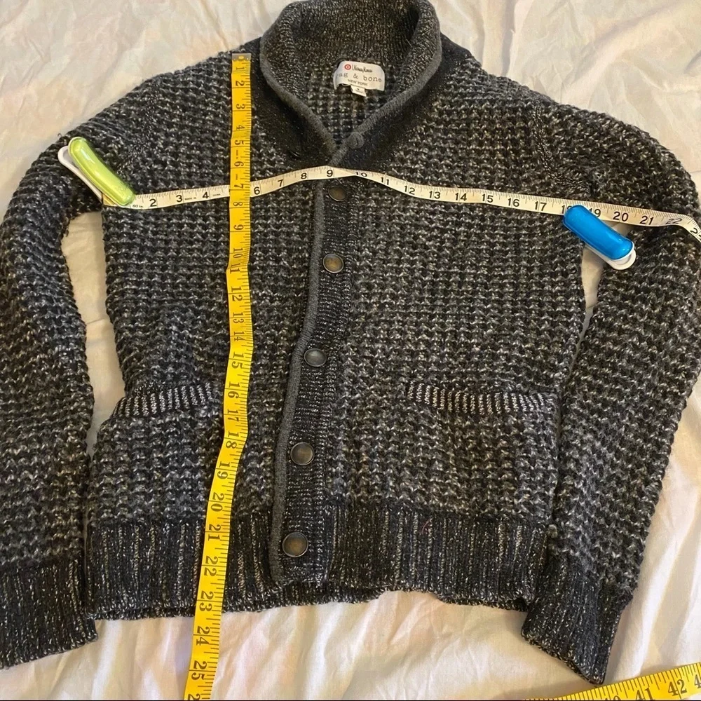 Rag & Bone Unisex Chunky Knit‎ Cardigan Gray size Small